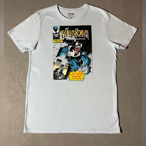 Marvel Venom Lethal Protector Men’s Retro Comic Blue T-Shirt Size XLT - Picture 1 of 4